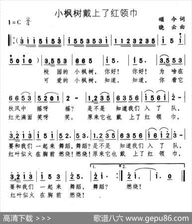 小枫树戴上了红领巾 - 颂今|晓云