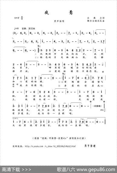 夜莺（吕燕卫词额尔古纳乐队曲） - 吕燕卫|额尔古纳乐队
