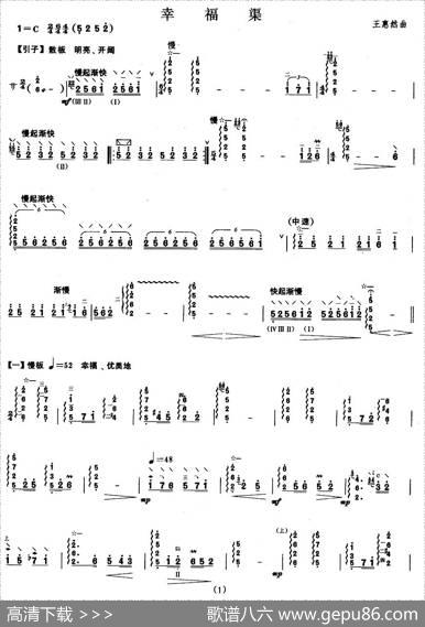 柳琴考级曲目五级：幸福渠|王惠然
