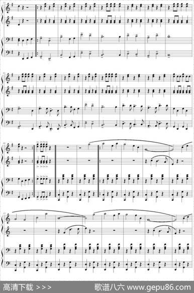 双鹰旗下进行曲（四手联弹）|[奥]JosefFranzWagner作曲王天闻编配