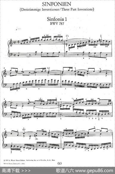 Sinfonia1BWV-787|巴赫