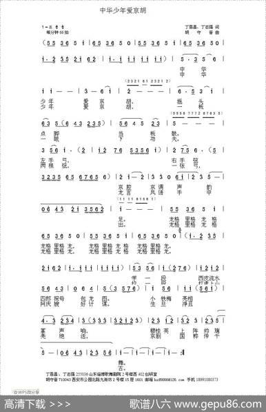中华少年爱京胡（丁志强丁恩昌词胡守奋曲） - 丁志强丁恩昌|胡守奋