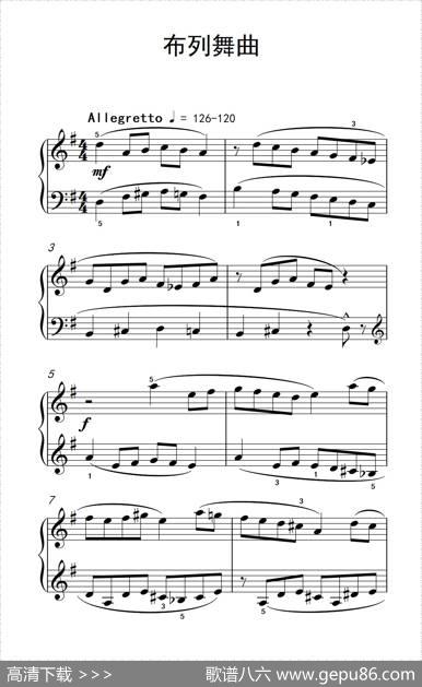 布列舞曲（巴托克小宇宙钢琴教程4）