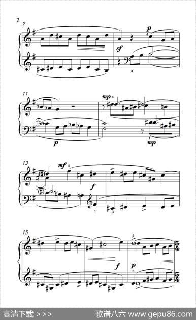 布列舞曲（巴托克小宇宙钢琴教程4）