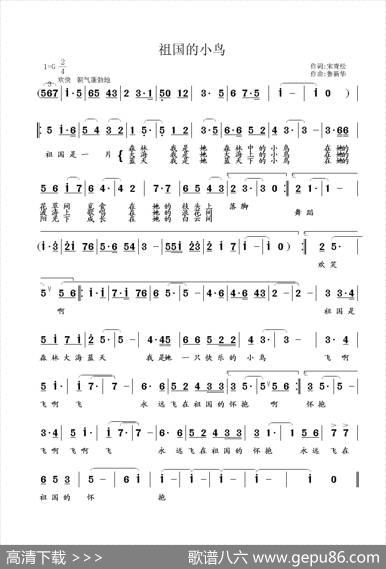祖国的小鸟 - 宋青松|鲁新华