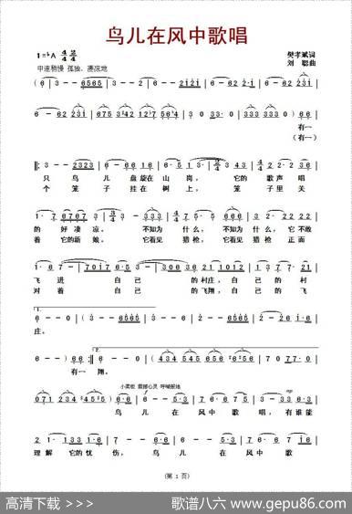鸟儿在风中歌唱（樊孝斌词刘聪曲） - 樊孝斌|刘聪