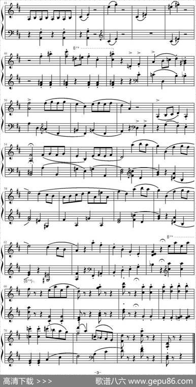 加沃特舞曲（达维德·波佩尔作曲版）|达维德·波佩尔作曲约翰·汤普森改编