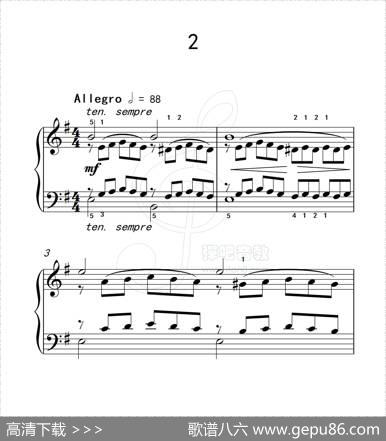 练习曲2（克拉莫钢琴练习曲60首）|克拉莫
