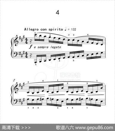 练习曲4（克拉莫钢琴练习曲60首）|克拉莫