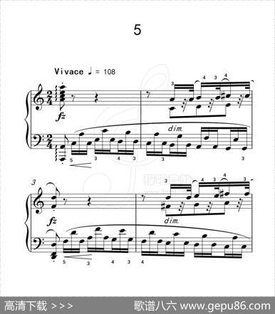 练习曲5（克拉莫钢琴练习曲60首）|克拉莫