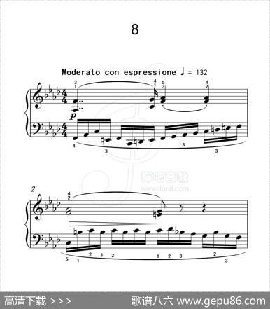 练习曲8（克拉莫钢琴练习曲60首）|克拉莫