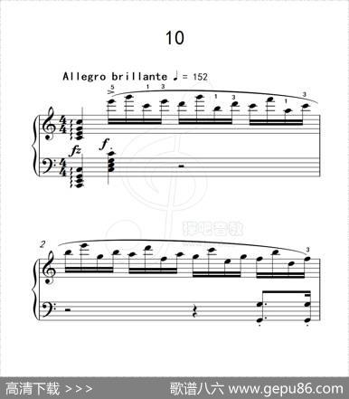 练习曲10（克拉莫钢琴练习曲60首）|克拉莫
