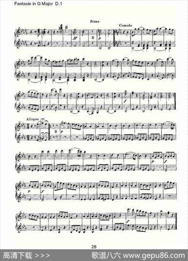 FantasieinGMajorD.1（G大调幻想曲D.1）
