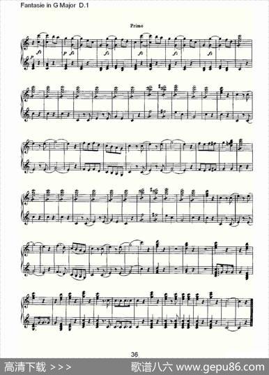 FantasieinGMajorD.1（G大调幻想曲D.1）