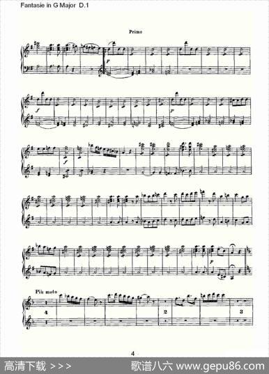 FantasieinGMajorD.1（G大调幻想曲D.1）