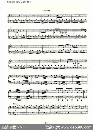 FantasieinGMajorD.1（G大调幻想曲D.1）