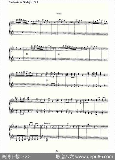 FantasieinGMajorD.1（G大调幻想曲D.1）