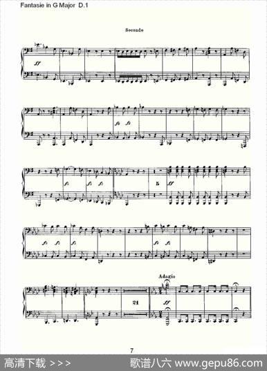 FantasieinGMajorD.1（G大调幻想曲D.1）