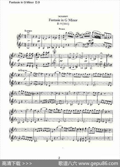 FantasieinGMinorD.9（G小调幻想曲D.9）