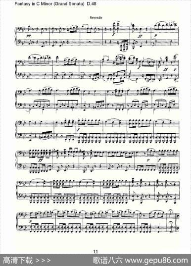 FantasyinCMinor（GrandSonata))D.4）