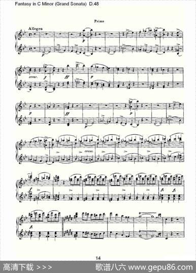 FantasyinCMinor（GrandSonata))D.4）