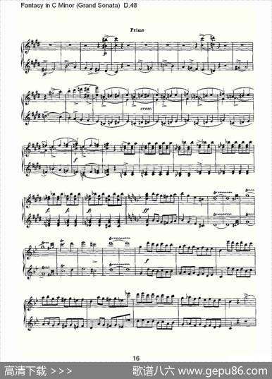 FantasyinCMinor（GrandSonata))D.4）