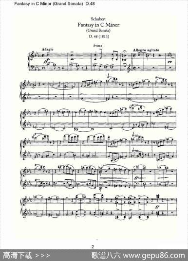 FantasyinCMinor（GrandSonata))D.4）