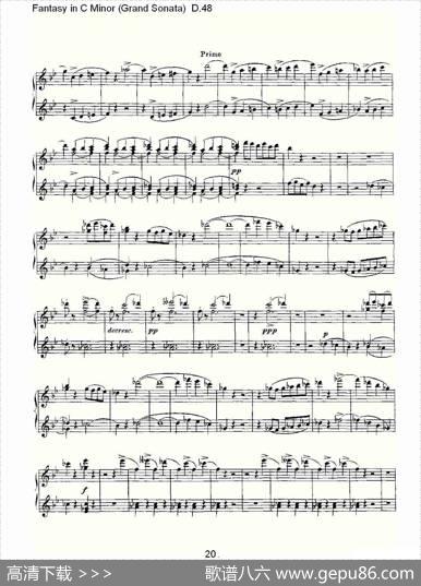 FantasyinCMinor（GrandSonata))D.4）
