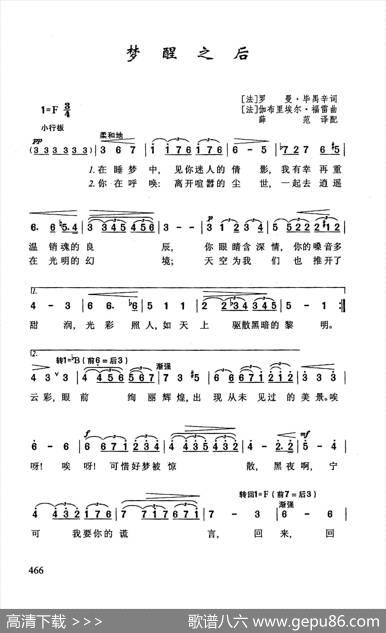 梦醒之后 - [法]罗曼·毕禹辛|[法]伽布里埃尔·福雷