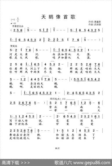 天鹅像首歌（聂建新词武俊毅曲） - 聂建新|武俊毅