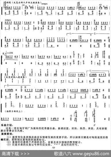 匈牙利查尔达什舞（二重奏）