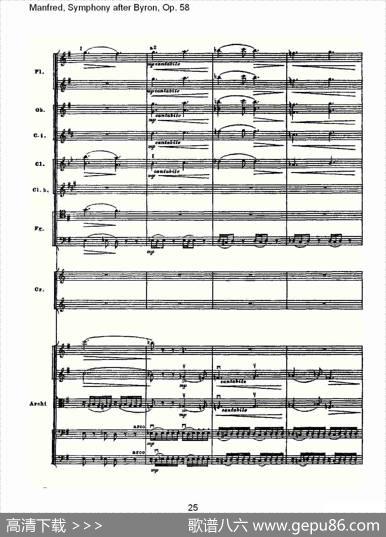 Manfred,SymphonyafterByron,Op.58第三乐章（一）