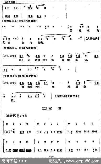 程砚秋唱腔集：《英台抗婚》