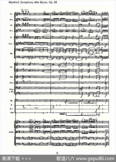 Manfred,SymphonyafterByron,Op.58第四乐章第二部（一）