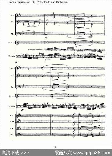 PezzoCapriccioso,Op.62（大提琴与管弦乐）