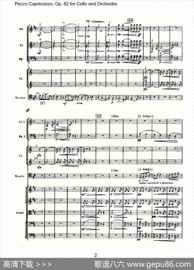 PezzoCapriccioso,Op.62（大提琴与管弦乐）