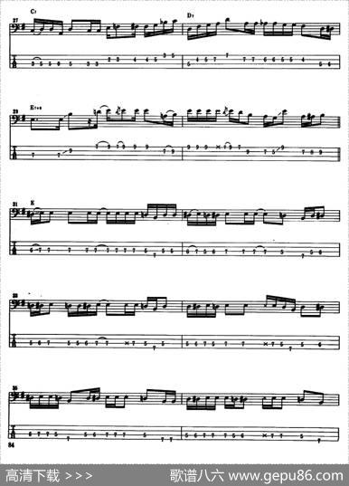 电贝司专业等级第六级（三、自选曲目）