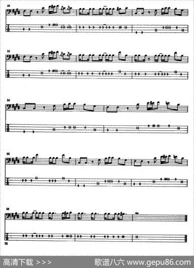 电贝司专业等级第六级（三、自选曲目）