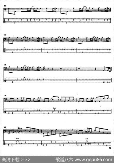 电贝司专业等级第六级（三、自选曲目）