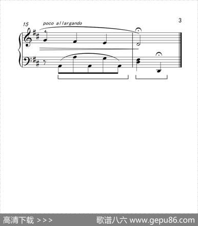 摇篮曲（约翰·汤普森成人钢琴教程第二册）|约翰内斯·勃拉姆斯