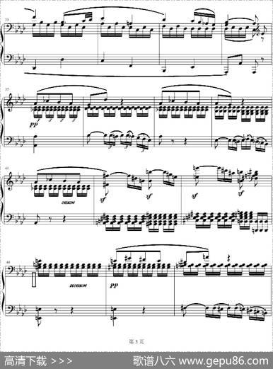 c小调第八钢琴奏鸣曲第二乐章（Op.13“悲怆”）