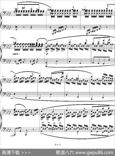 c小调第八钢琴奏鸣曲第二乐章（Op.13“悲怆”）