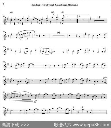 TwoFrenchXmasSongs（第一中音萨克斯分谱）