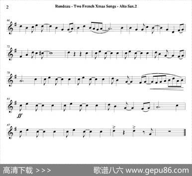 TwoFrenchXmasSongs（第二中音萨克斯分谱）