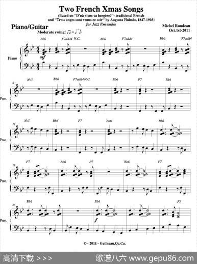 TwoFrenchXmasSongs（钢琴、吉他分谱）