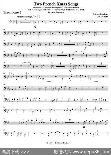 TwoFrenchXmasSongs（第三长号分谱）