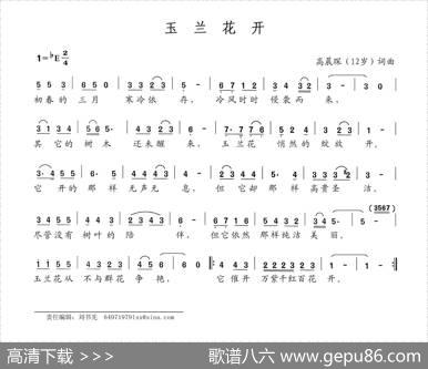 玉兰花开（高晨琛词高晨琛曲） - 高晨琛|高晨琛