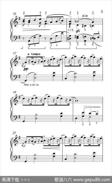 幽默曲（约翰·汤普森成人钢琴教程第三册）