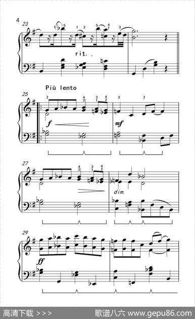 幽默曲（约翰·汤普森成人钢琴教程第三册）