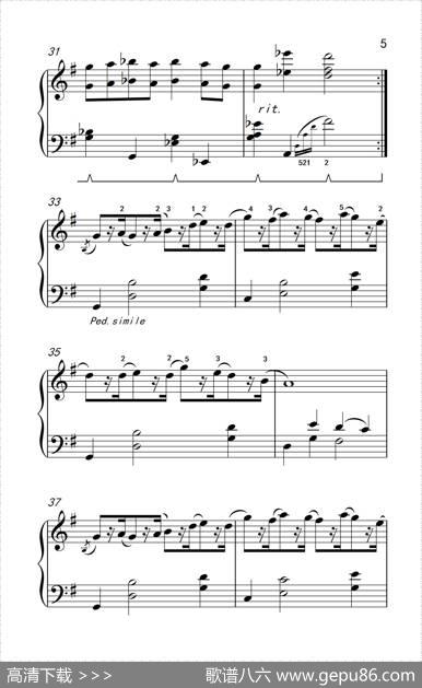 幽默曲（约翰·汤普森成人钢琴教程第三册）
